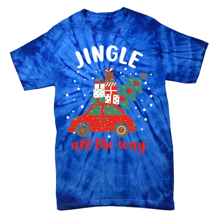 Christmas Jingle All The Way Gift Tie-Dye T-Shirt