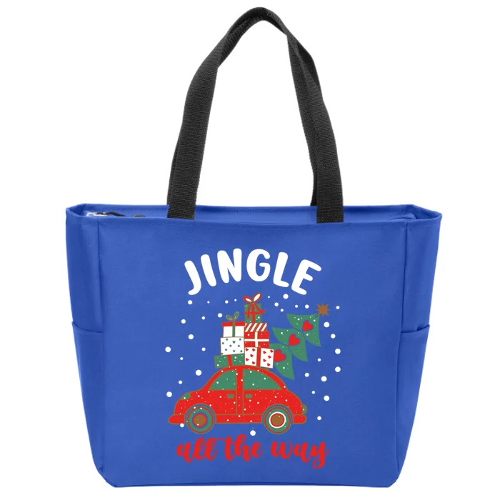 Christmas Jingle All The Way Gift Zip Tote Bag