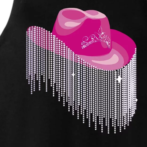 Cowboy Jewel And Glitter Ladies Tri-Blend Wicking Tank