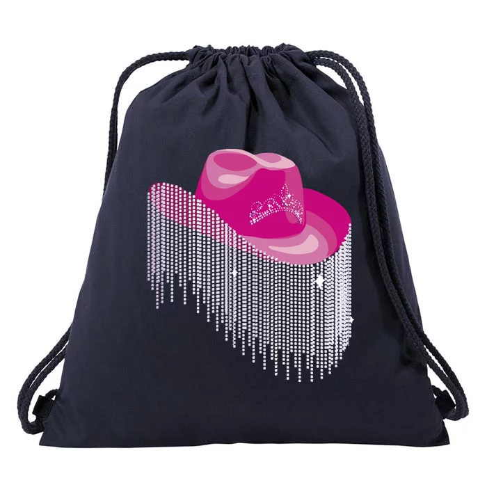 Cowboy Jewel And Glitter Drawstring Bag