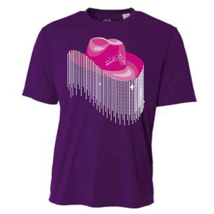 Cowboy Jewel And Glitter Cooling Performance Crew T-Shirt