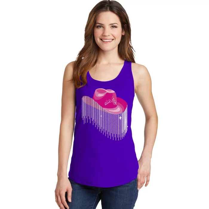 Cowboy Jewel And Glitter Ladies Essential Tank