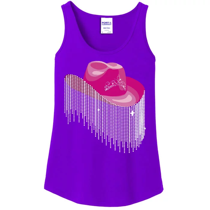 Cowboy Jewel And Glitter Ladies Essential Tank