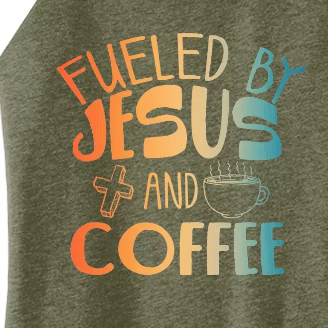 Cool Jesus Art For Christian Jesus Coffee Lover Women’s Perfect Tri Rocker Tank