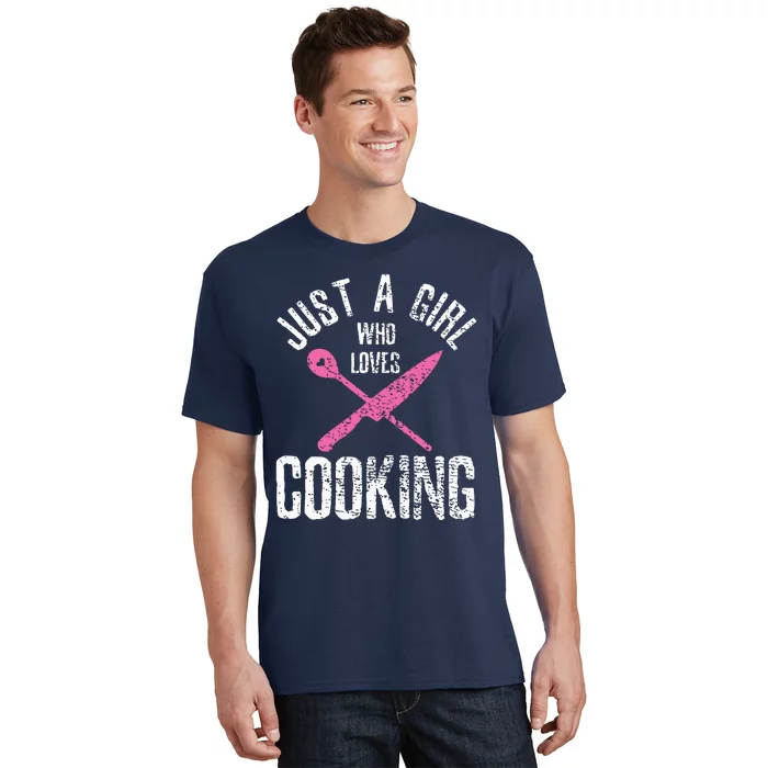 Cook Just A Girl Who Loves Cooking Chef Vintage T-Shirt