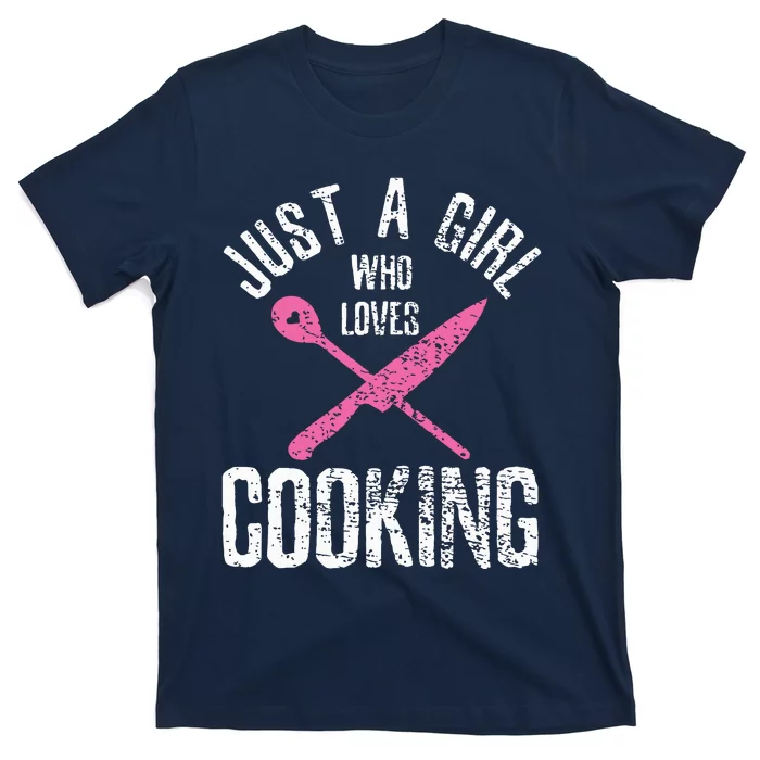 Cook Just A Girl Who Loves Cooking Chef Vintage T-Shirt