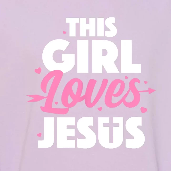 Cool Jesus Art For Girls Jesus Christian Lover Garment-Dyed Sweatshirt