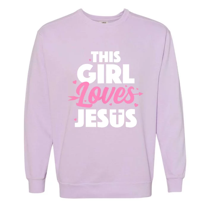 Cool Jesus Art For Girls Jesus Christian Lover Garment-Dyed Sweatshirt