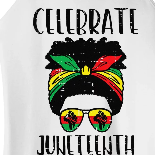 Celebrate Juneteenth Afro Africa Bandana Sunglasses Women’s Perfect Tri Rocker Tank