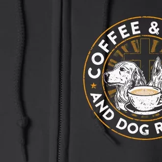 Coffee& Jesus And Dog Rescue Animal Rescue Cat Dog Full Zip Hoodie