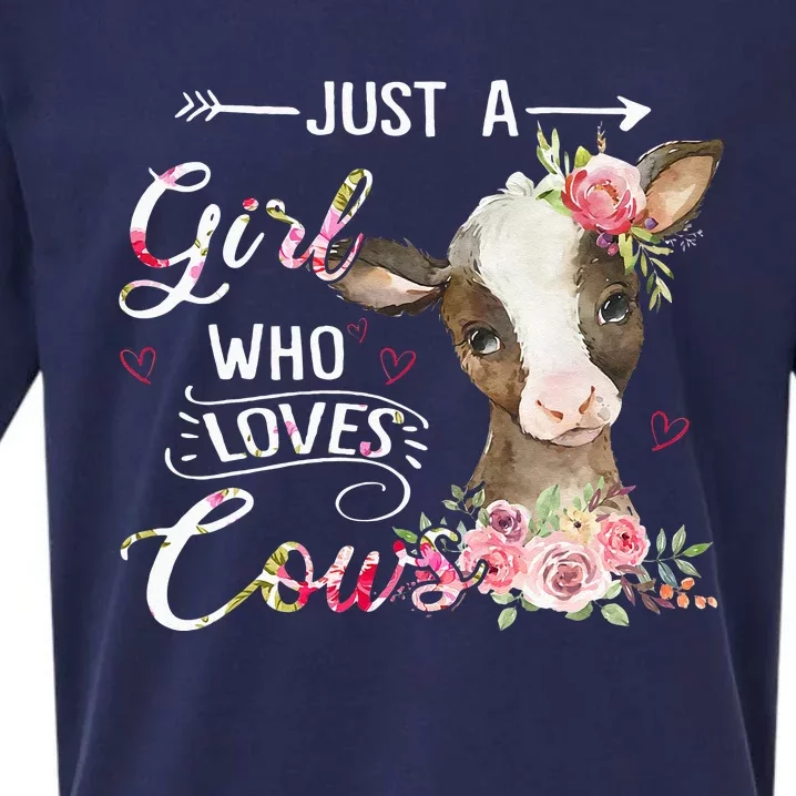 Cow Just A Girl Who Loves Cows Funny  Gifts Sueded Cloud Jersey T-Shirt