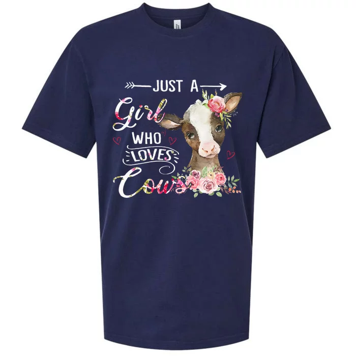 Cow Just A Girl Who Loves Cows Funny  Gifts Sueded Cloud Jersey T-Shirt