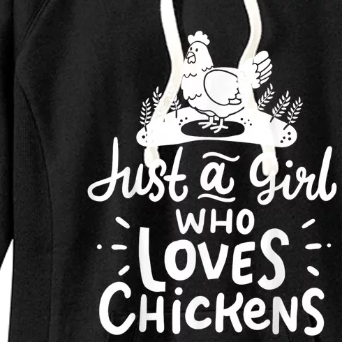 Chicken Just A Girl Who Loves Chickens Women's Fleece Hoodie