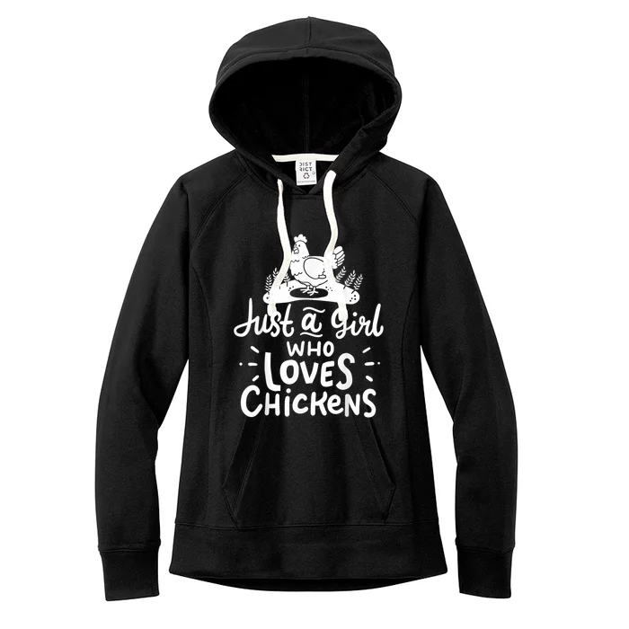 Chicken Just A Girl Who Loves Chickens Women's Fleece Hoodie