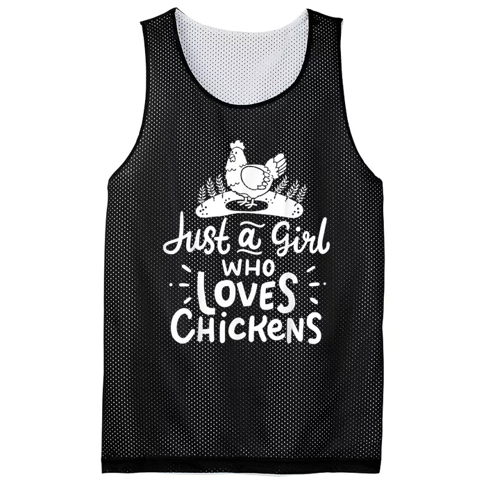 Chicken Just A Girl Who Loves Chickens Mesh Reversible Basketball Jersey Tank