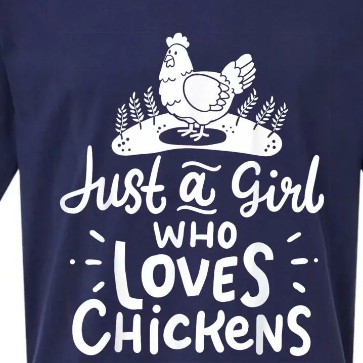 Chicken Just A Girl Who Loves Chickens Sueded Cloud Jersey T-Shirt