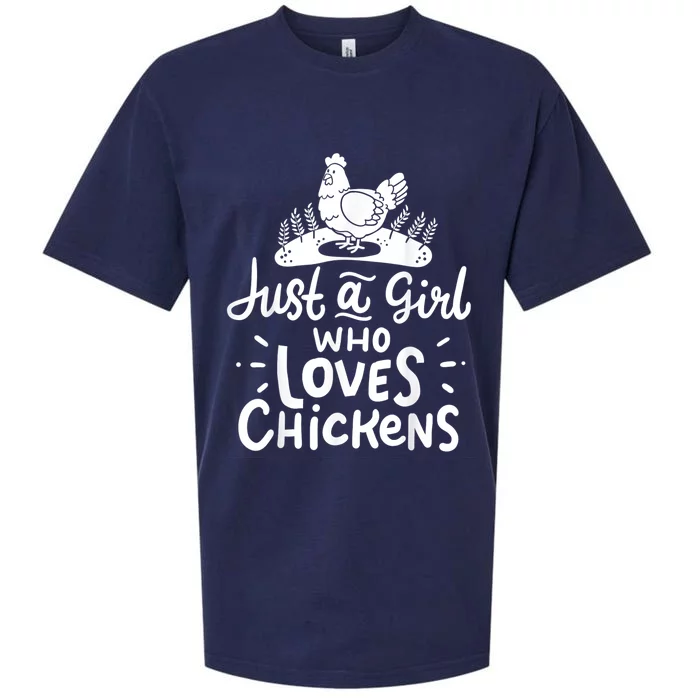 Chicken Just A Girl Who Loves Chickens Sueded Cloud Jersey T-Shirt