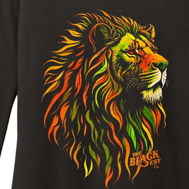 Celebrate Juneteenth African Lion Face Freedom Day 1865 Womens CVC Long Sleeve Shirt