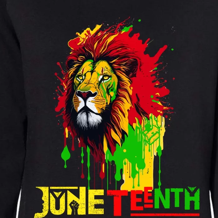 Celebrate Junenth African Lion Face Freedom Day 1865 Gift Womens California Wash Sweatshirt