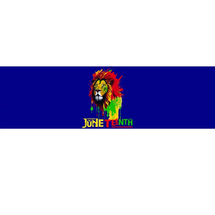 Celebrate Junenth African Lion Face Freedom Day 1865 Gift Bumper Sticker