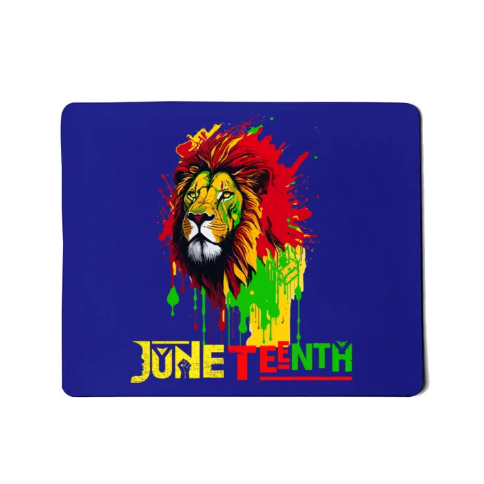 Celebrate Junenth African Lion Face Freedom Day 1865 Gift Mousepad