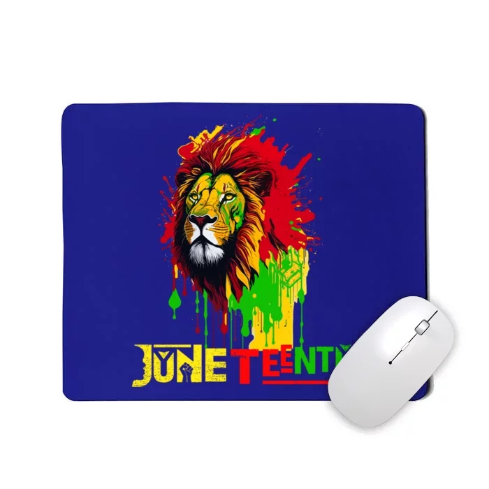 Celebrate Junenth African Lion Face Freedom Day 1865 Gift Mousepad