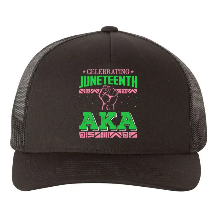 Celebrating Juneteenth Aka Fist Black History Yupoong Adult 5-Panel Trucker Hat