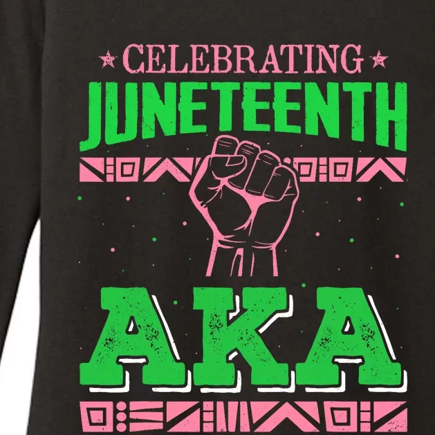 Celebrating Juneteenth Aka Fist Black History Womens CVC Long Sleeve Shirt