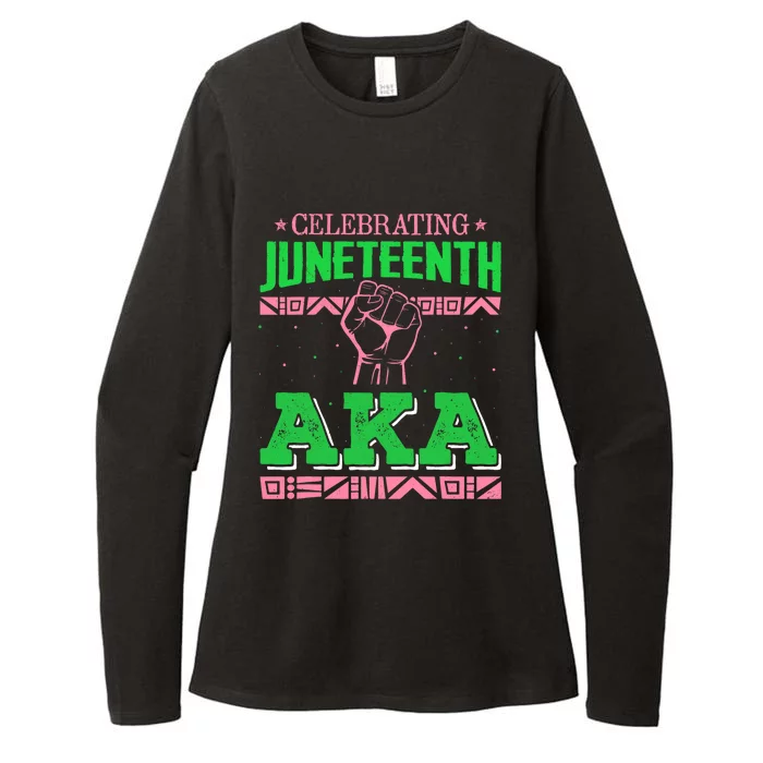 Celebrating Juneteenth Aka Fist Black History Womens CVC Long Sleeve Shirt