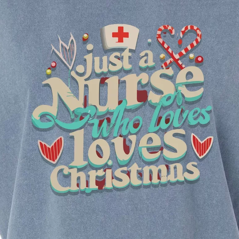 Christmas Just A Nurse Who Loves Christmas Garment-Dyed Women's Muscle Tee