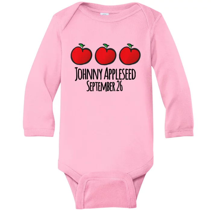 Celebrate Johnny Appleseed September 26 Teachers Preschool Premium Baby Long Sleeve Bodysuit