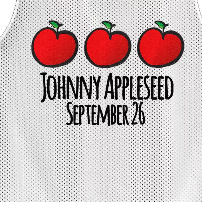 Celebrate Johnny Appleseed September 26 Teachers Preschool Premium Mesh Reversible Basketball Jersey Tank