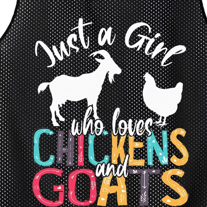 Cute Just A Girl Who Loves Chickens Goats Farmer Mesh Reversible Basketball Jersey Tank