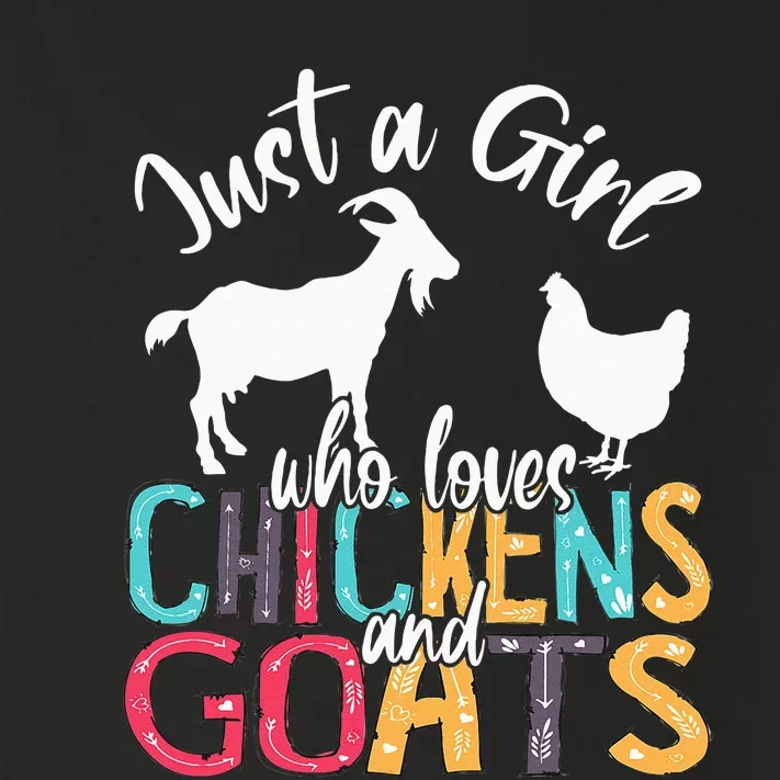 Cute Just A Girl Who Loves Chickens Goats Farmer Toddler Long Sleeve Shirt