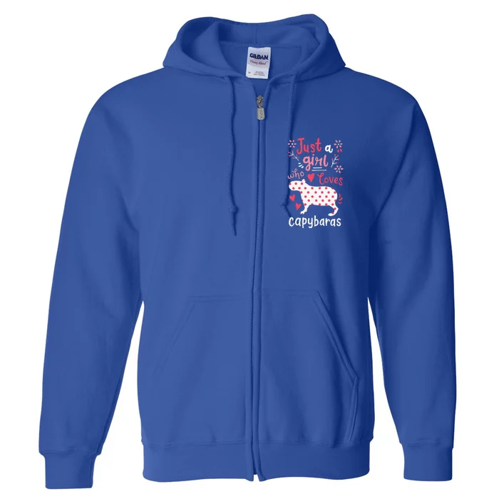 Capybara Just A Who Loves Capybaras Full Zip Hoodie