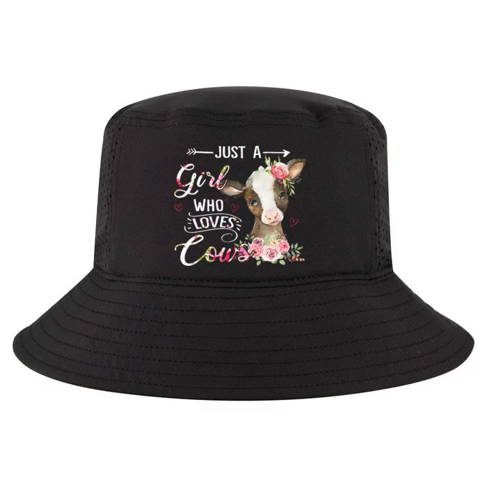 Cow Just A Girl Who Loves Cows Funny Gifts Cool Comfort Performance Bucket Hat