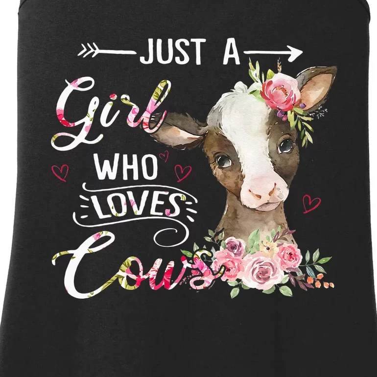 Cow Just A Girl Who Loves Cows Funny Gifts Ladies Essential Tank