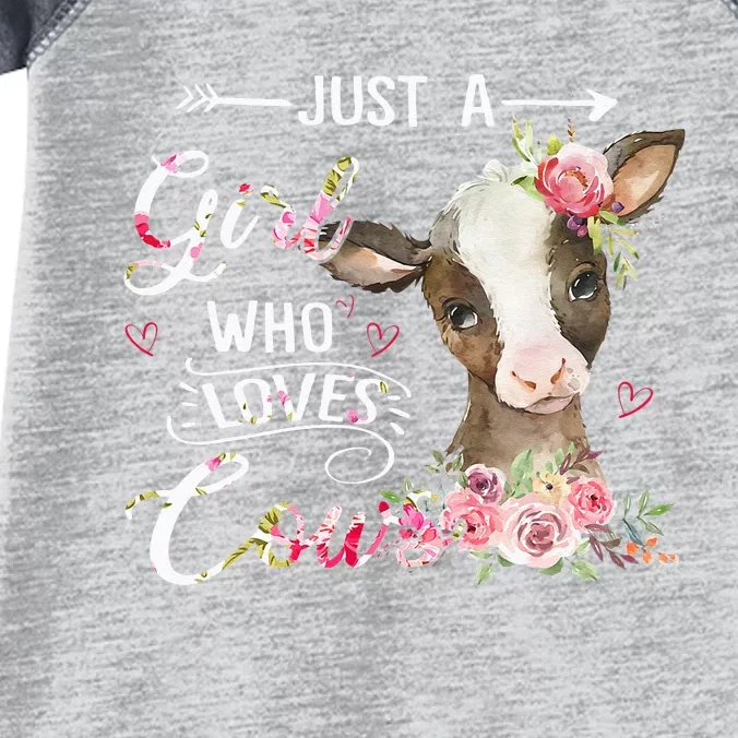 Cow Just A Girl Who Loves Cows Funny Gifts Infant Baby Jersey Bodysuit