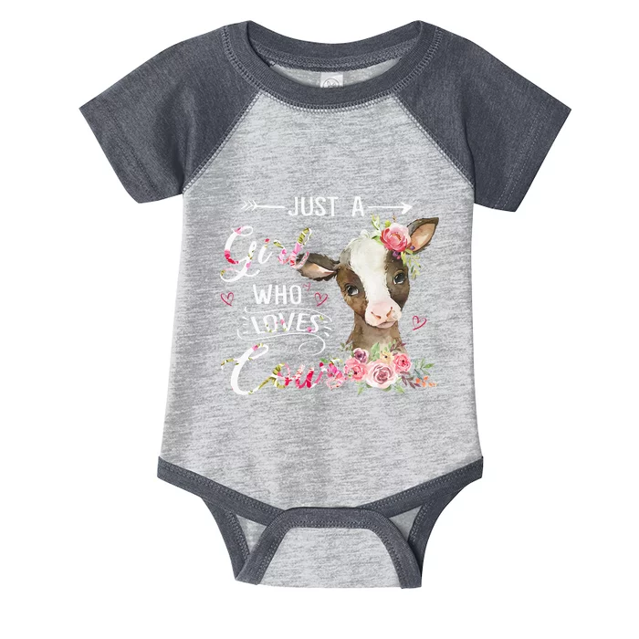 Cow Just A Girl Who Loves Cows Funny Gifts Infant Baby Jersey Bodysuit