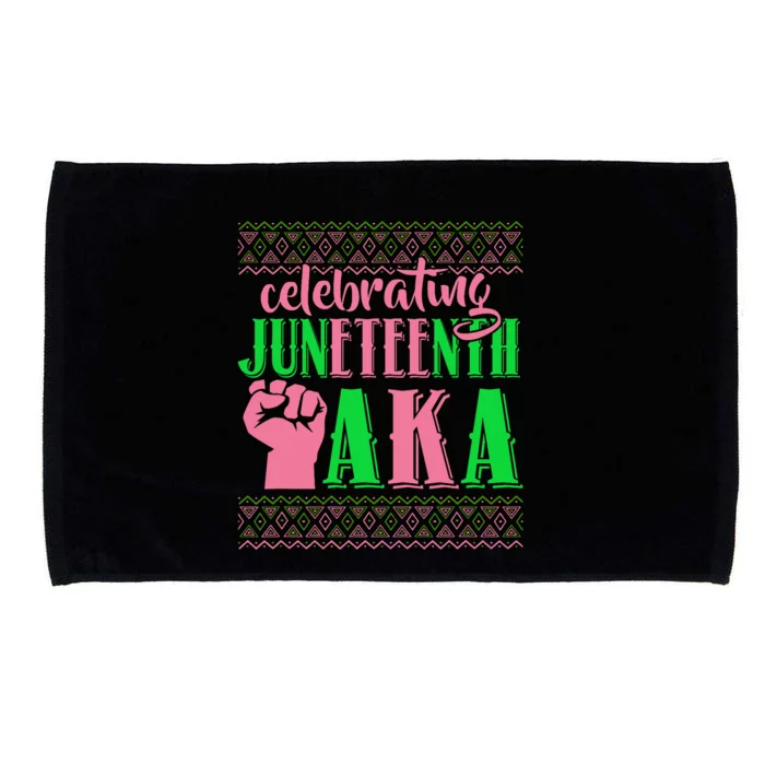 Celebrating Juneteenth Aka Fist Black History Month Microfiber Hand Towel