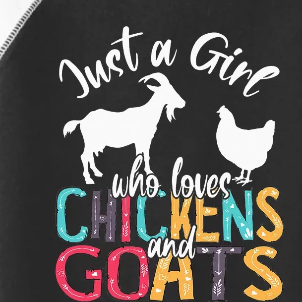 Cute Just A Girl Who Loves Chickens Goats Farmer Toddler Fine Jersey T-Shirt