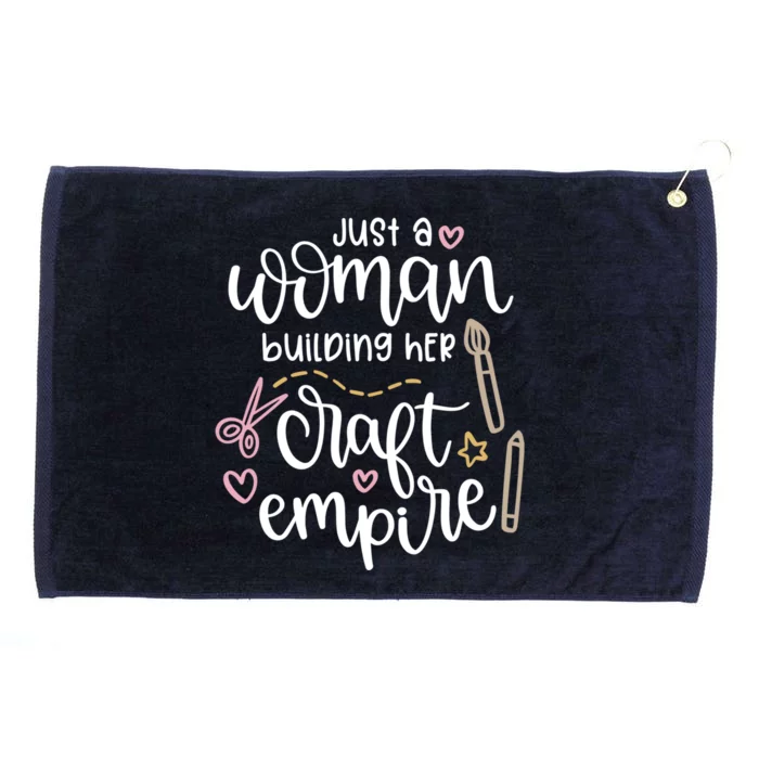 Cute Just A Woman Building Her Craft Empire Crafting Design Gift Grommeted Golf Towel