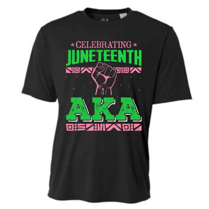 Celebrating Juneteenth Aka Fist Black History Cooling Performance Crew T-Shirt