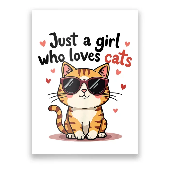 Cats Just A Girl Who Loves Cats Poster