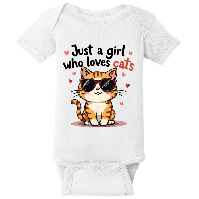 Cats Just A Girl Who Loves Cats Baby Bodysuit