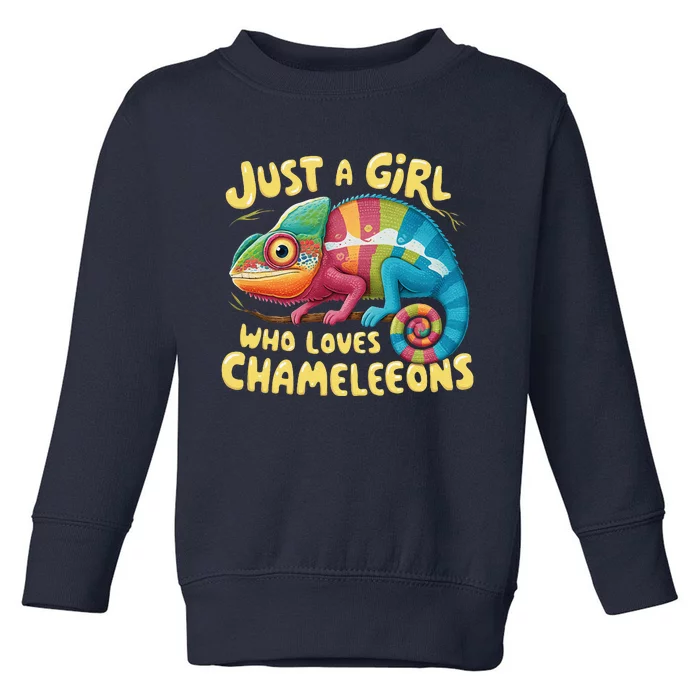 Chameleon Just A Girl Who Loves Chameleons Toddler Sweatshirt