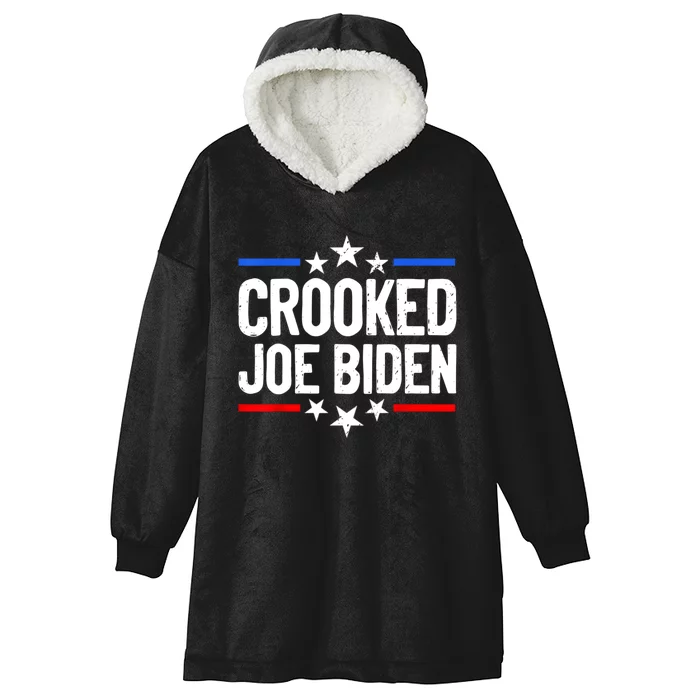 Crooked Joe Biden Confused Anti Biden Hooded Wearable Blanket