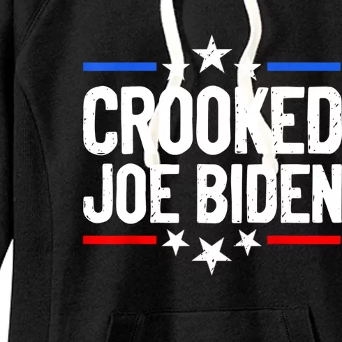 Crooked Joe Biden Confused Anti Biden Women's Fleece Hoodie