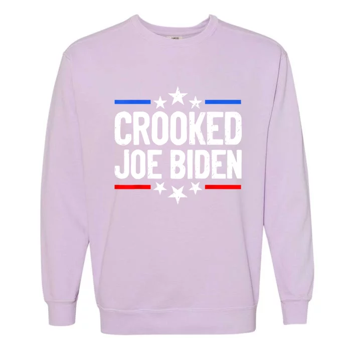 Crooked Joe Biden Confused Anti Biden Garment-Dyed Sweatshirt