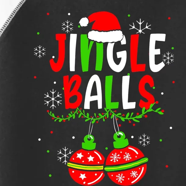 Chestnut Jingle Balls Tinsel Tits Groovy Christmas Couple Toddler Fine Jersey T-Shirt